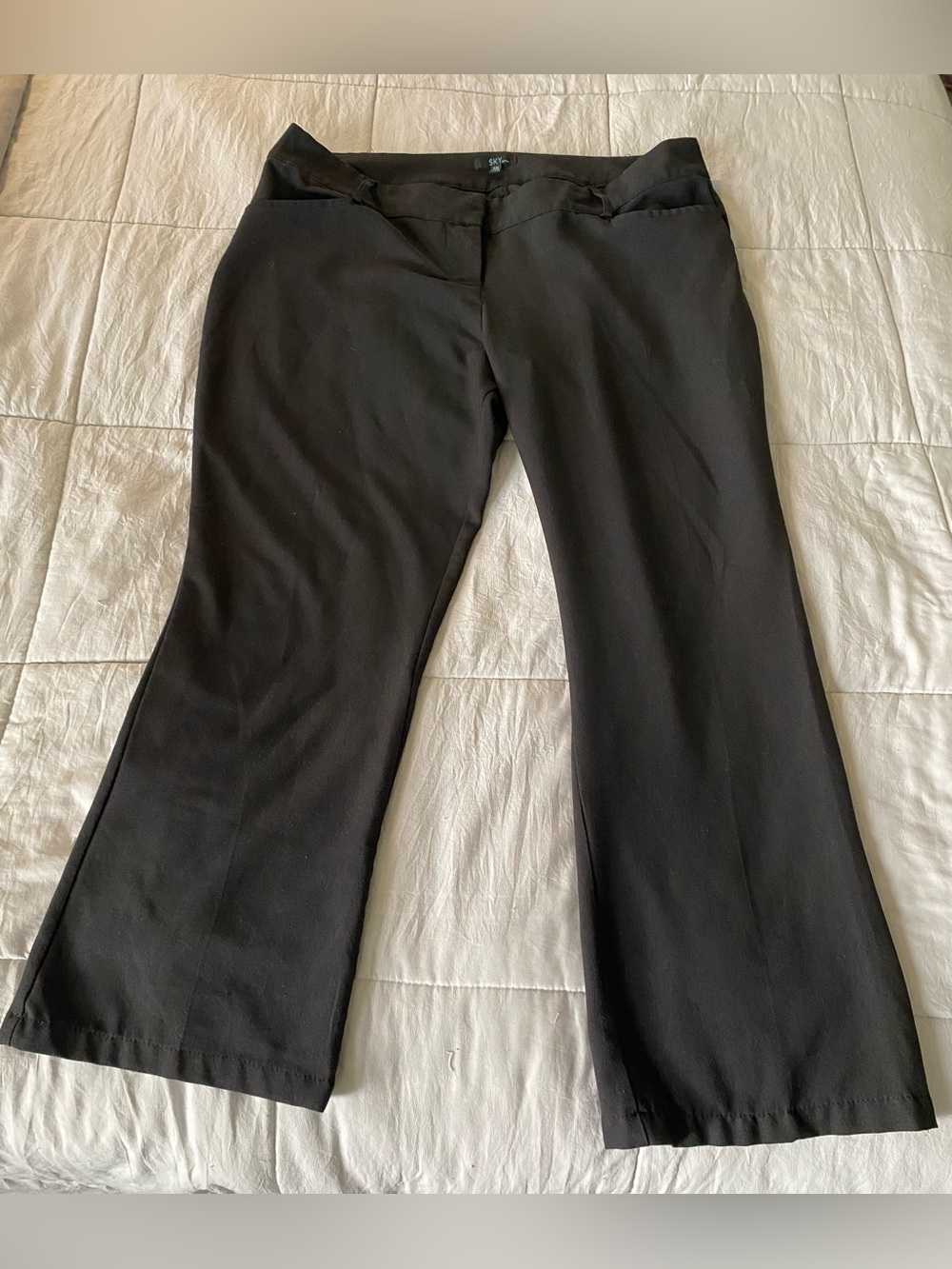 Black Boot-Cut Dress Pants for Women